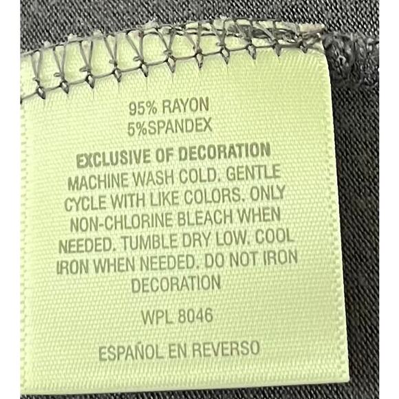 JENNI INTIMATES SHORT SLEEVE SLEEPWEAR TOP, WOMENS, L, DARK PURPLE WHITE RED - Picture 10 of 11